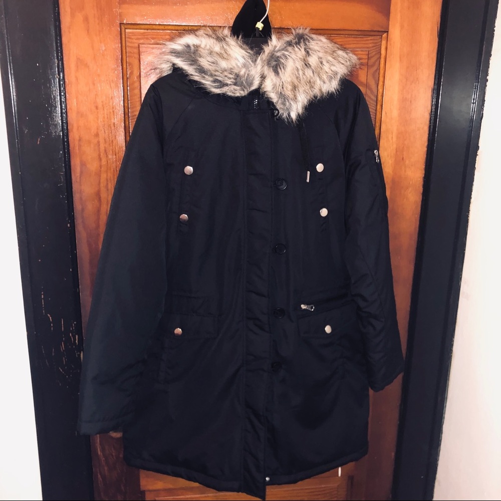 Women’s Winter Body Jacket with Faux Hoodie